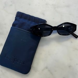 Le Specs Black & Gold Sunglasses